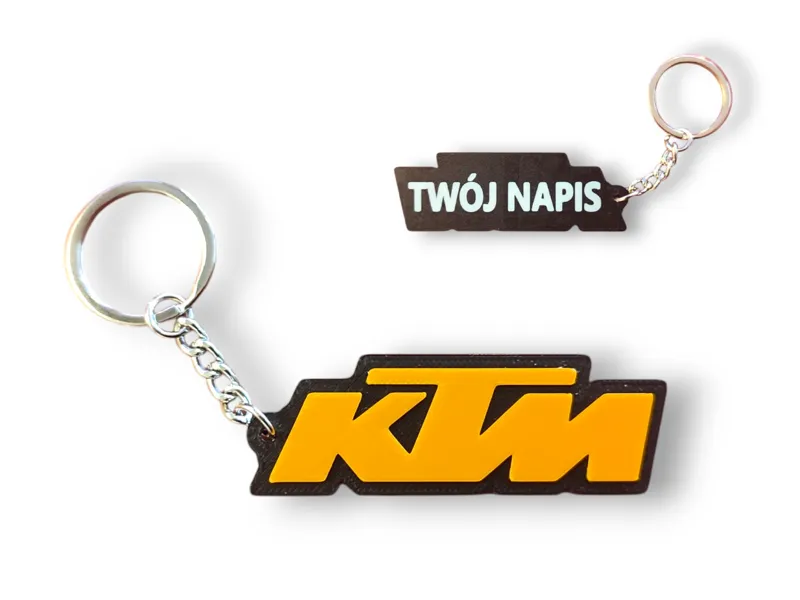 KTM Moto Keychain Double Side with TEXT
