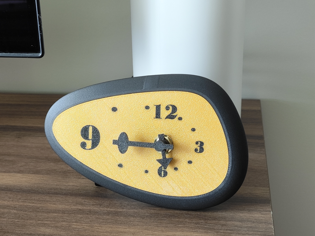 Mid-Century Asymmetric Clock – Desk & Wall Mount
