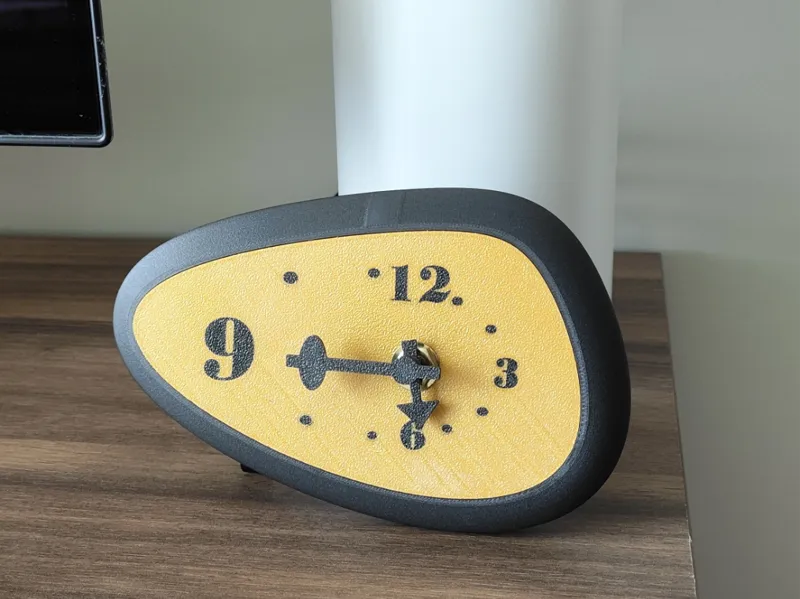Mid-Century Asymmetric Clock – Desk & Wall Mount