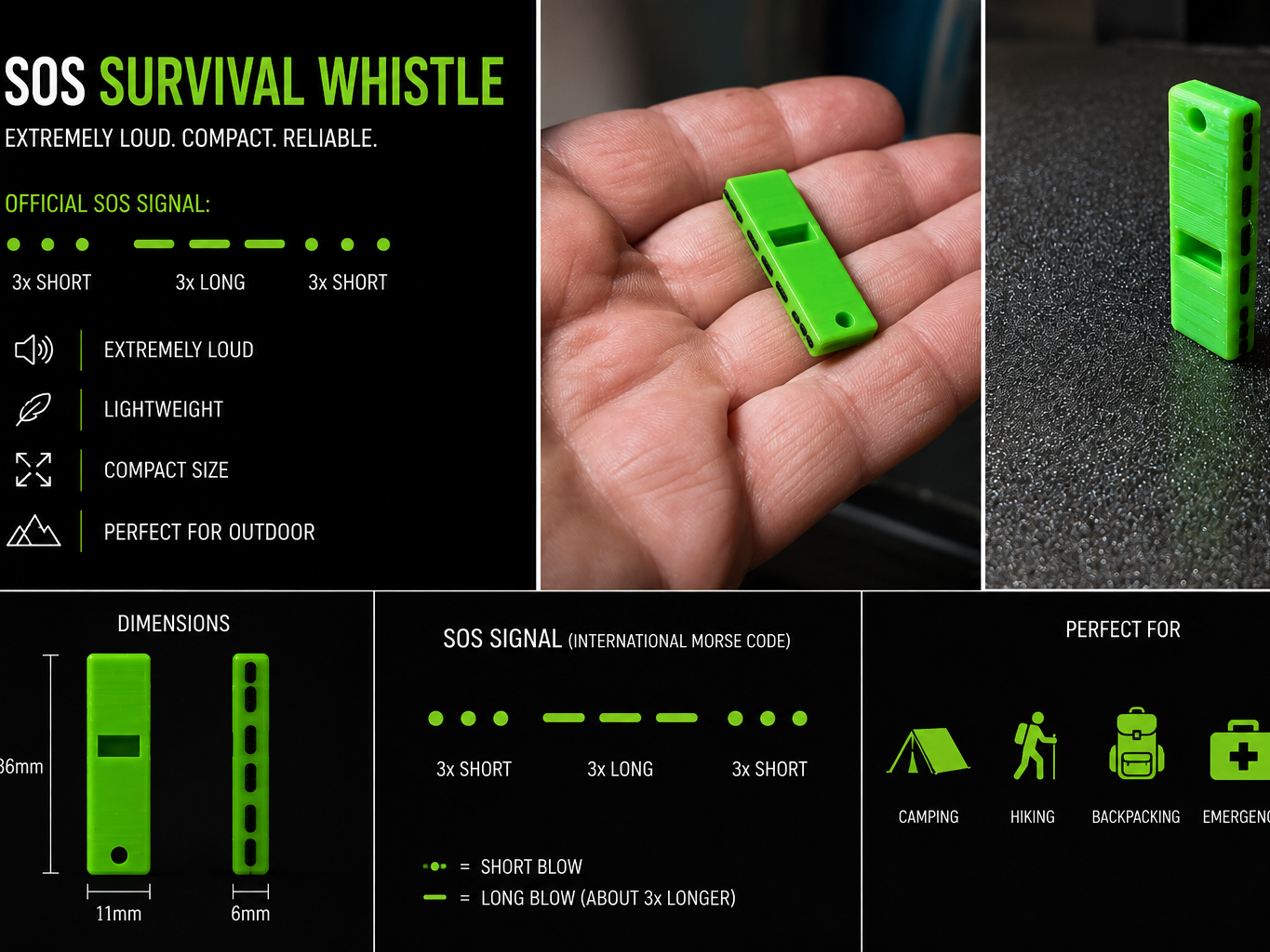 SOS Survival Whistle 