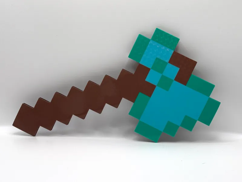 Minecraft Diamond Axe Wall Decoration