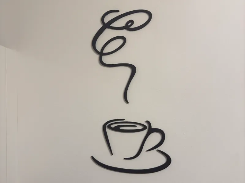 Küchendeko rauchende Kaffeetasse