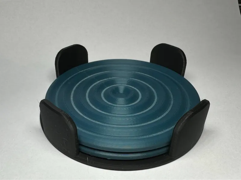Wavy coasters with holder