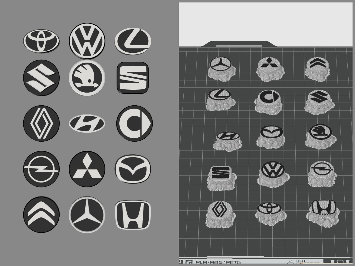 Car Logo Charm Collection for Clogs (Croc Jibbitz)
