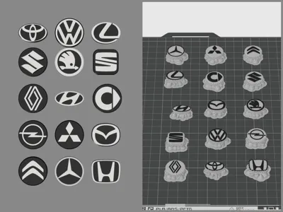 Car Logo Charm Collection for Clogs (Croc Jibbitz)