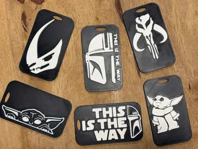 Mandalorian Luggage Tags