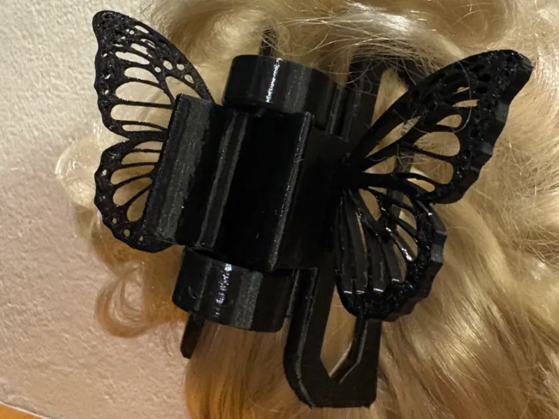 Haarklammer PETG mit Schmetterling