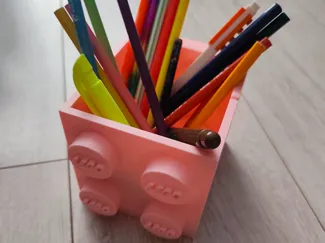 Legos style pen holder