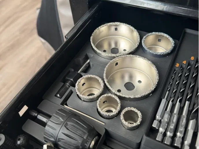 3×4 Gridfinity Slot for Hole Saw Set 