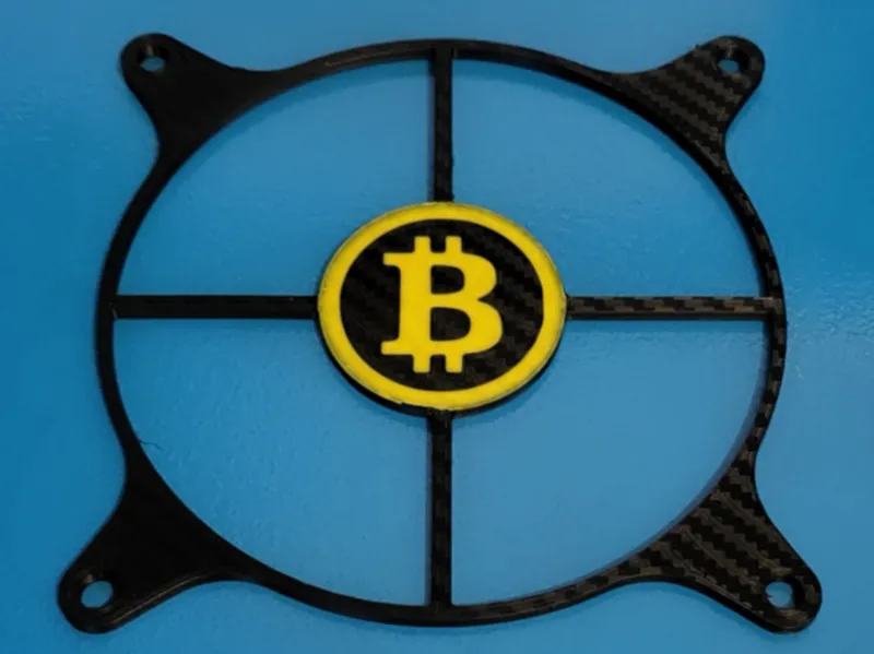 Bitcoin 120mm PC Fan Cover