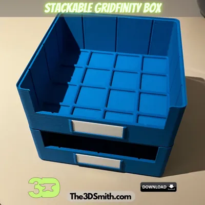 Stackable Storage Box with Gridfinity Base - Free 3D Print Model ...