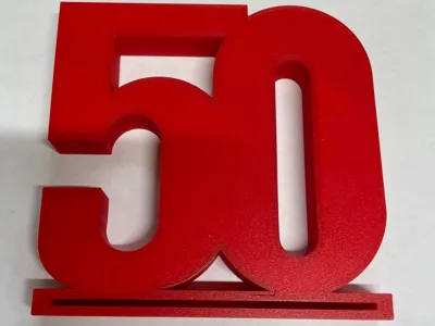 50th Birthday Sign/Bow for Large Gifts