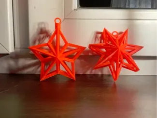 Hollow star Christmas tree ornament (2 versions)