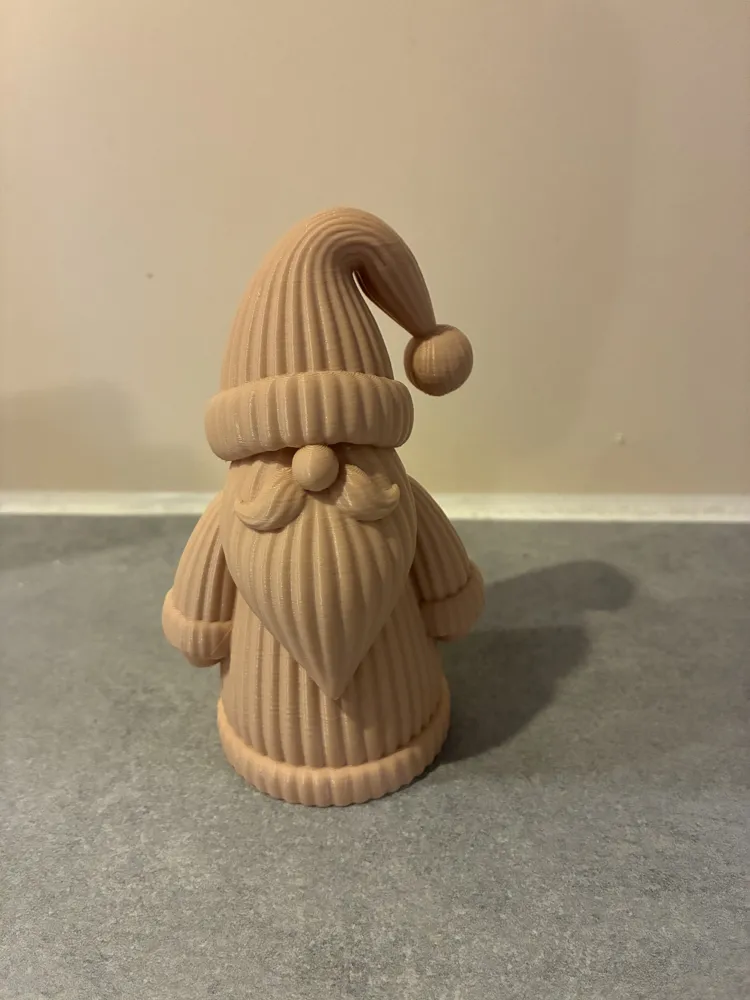 Ribbed Christmas Gnome – Japandi Holiday Decor - Free 3D Print Model ...