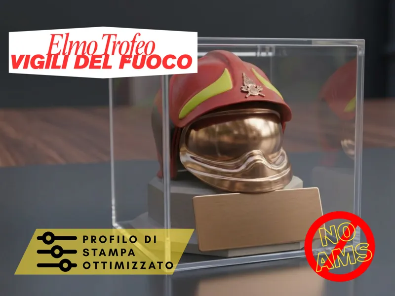 TROFEO MODELLINO ELMO VIGILI DEL FUOCO - POMPIERI