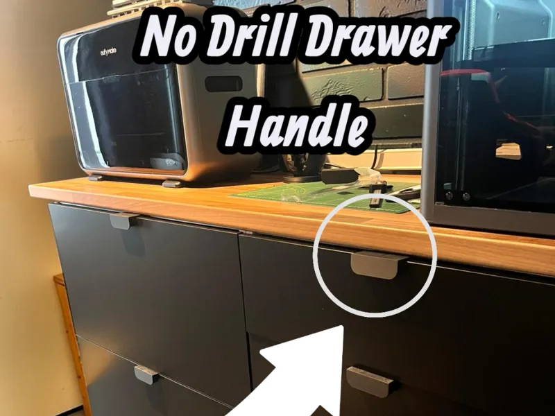 Cabinet & Drawer Handle – No Screws Required