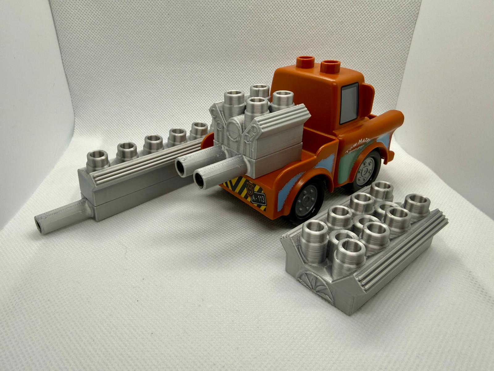 V4 V6 R6 V8 engines Duplo-compatible (w. exhausts)