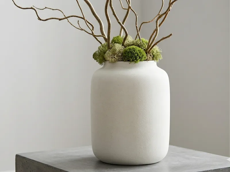 Minimalist White Vase