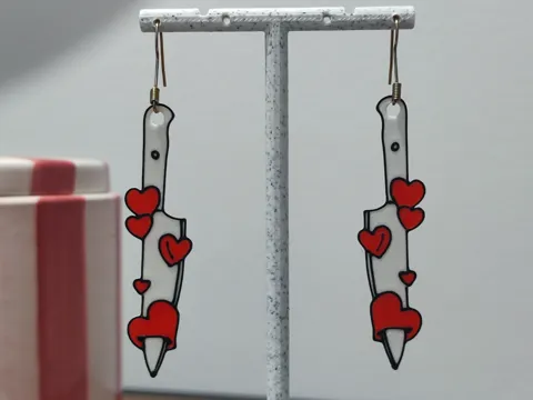 Pendientes: Aretes Love Hurts — referencia de MakerWorld