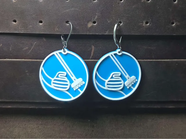 Curling Pictogram Earrings