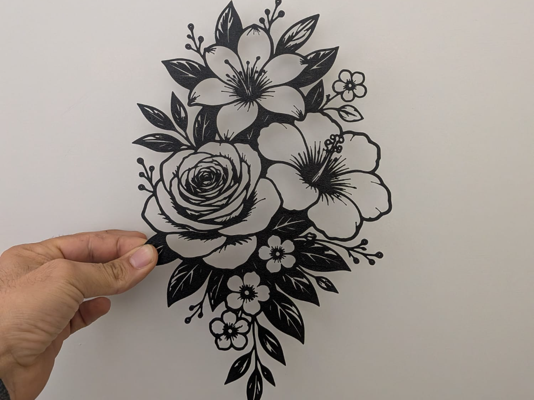 “Elegant Floral Silhouette – Minimal Wall Decor”