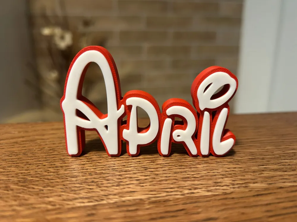 April Name Disney Sign - Free 3D Print Model - MakerWorld