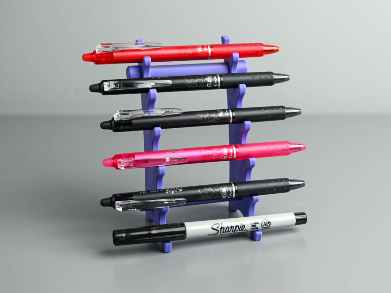 6-Slot Pen & Makeup Brush Display Stand 3D model