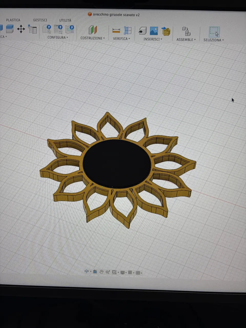 Orecchini girasole view 4