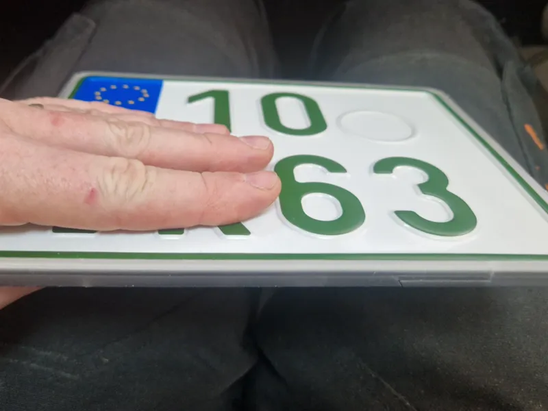 Držák značky 20 x 16 cm na motorku, Licence plate 
