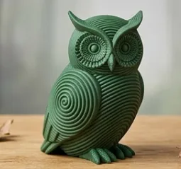 Modelo para impresión 3D: Aura Collection – Ribbed Owl Japandi Autumn Decor — vista de referencia 3