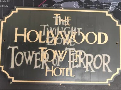 Tower of Terror Disneyland Sign