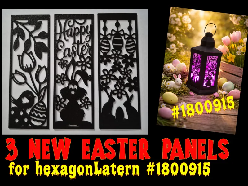 3 Ostern Paneele für Sechsecklaterne 1800915 panel