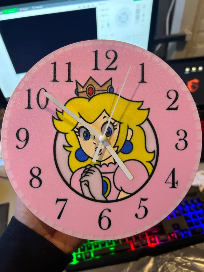 Princess Peach Clock 20cm