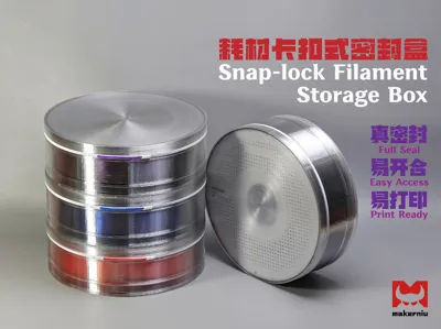 Snap-on Sealed Filament Storage Box (Gasket Version)