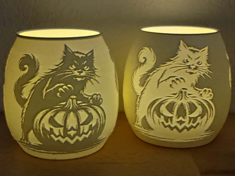 Tealight Halloween Cat