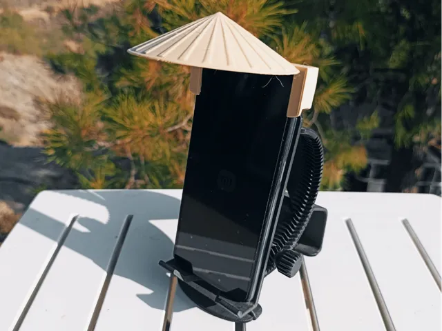 Asian Hat Cellphone shade