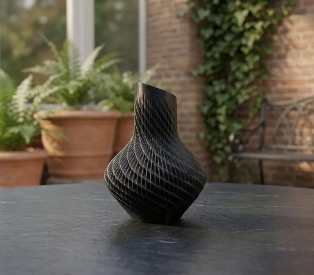 Onyx – Geometric Twisted Vase - Free 3D Print Model - MakerWorld