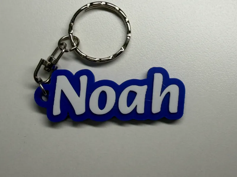 Noah personalized name keychain