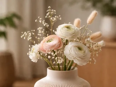 Modern Fluted Bud Vase – Minimalist Ribbed Design