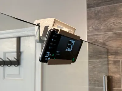 Reversable Phone Stand for Shower and Desk