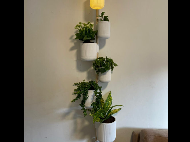 Vertical Broomstick Planter System