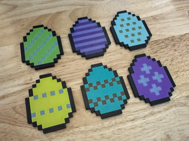 8-Bit Easter Eggs - Fridge Magnet (Hot-Swap)