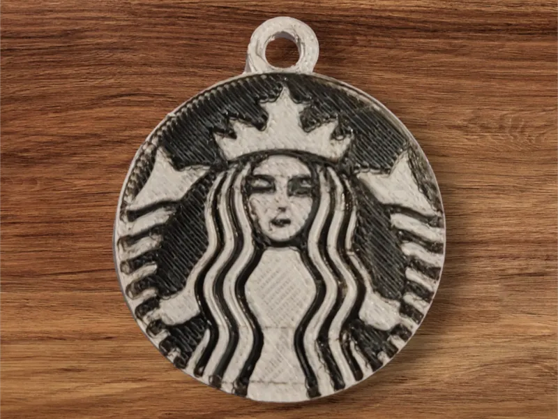 starbucks siren logo keychain