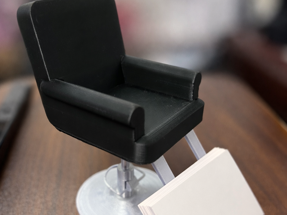 Salon/Barber Chair business card holder