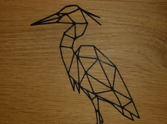Graureiher, Kranich in 2D