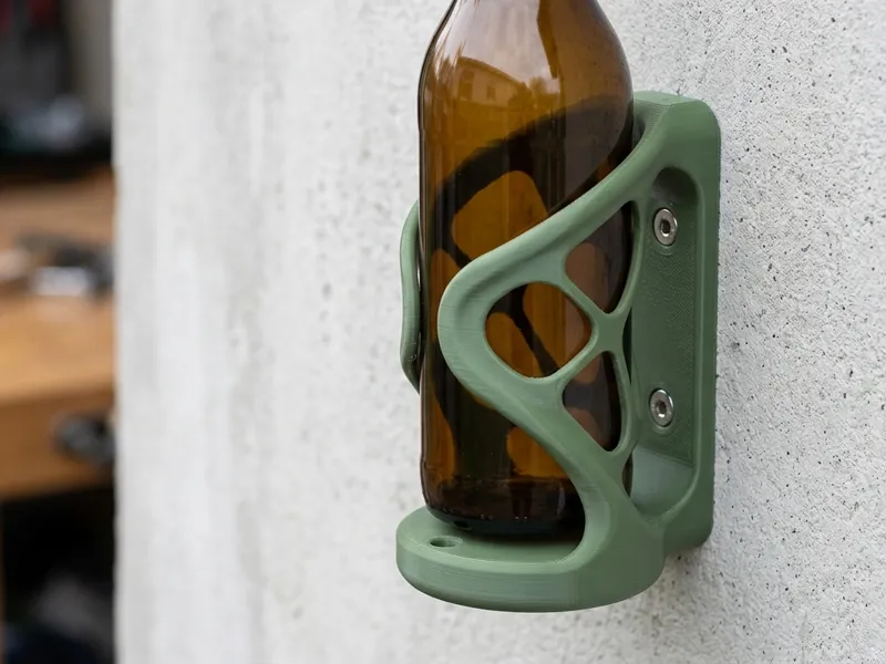 Organischer Wand-Bierhalter / Flaschenhalter