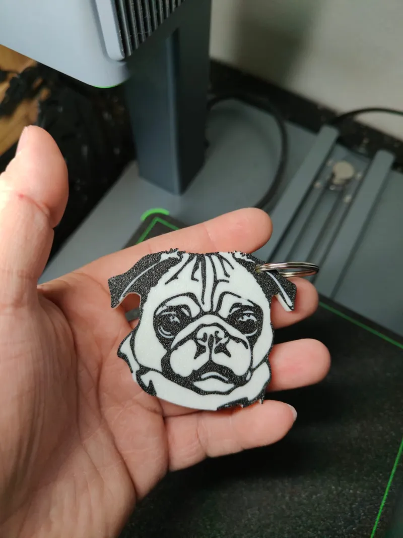 Pug Keychain