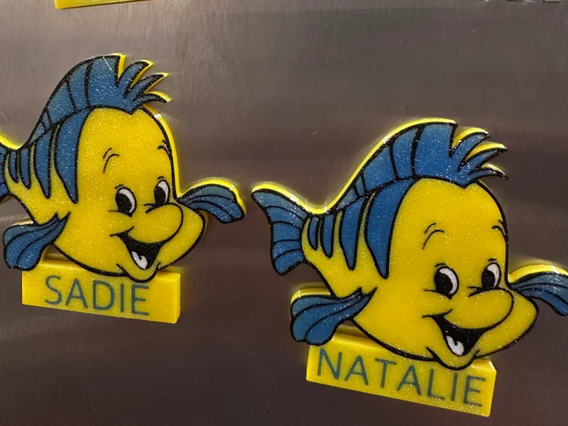 Flounder Custom Name Fridge Magnet