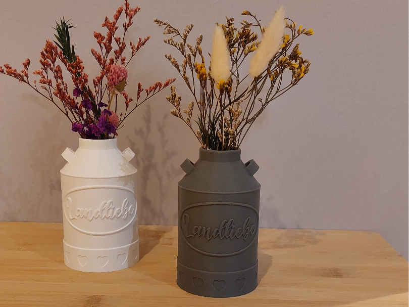 Milchkanne Landliebe Vase Deko