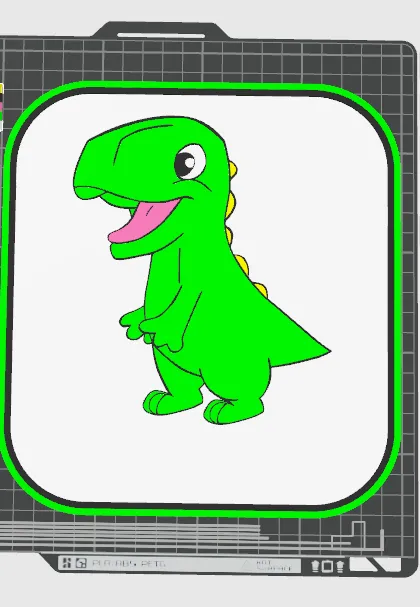 T rex Light Box - Space left to add a name at bottom (only needs 1 AMS)